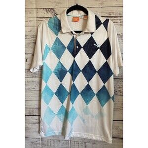 Puma Duo Swing Graphic Short Sleeve Golf Polo Mens Size Medium
